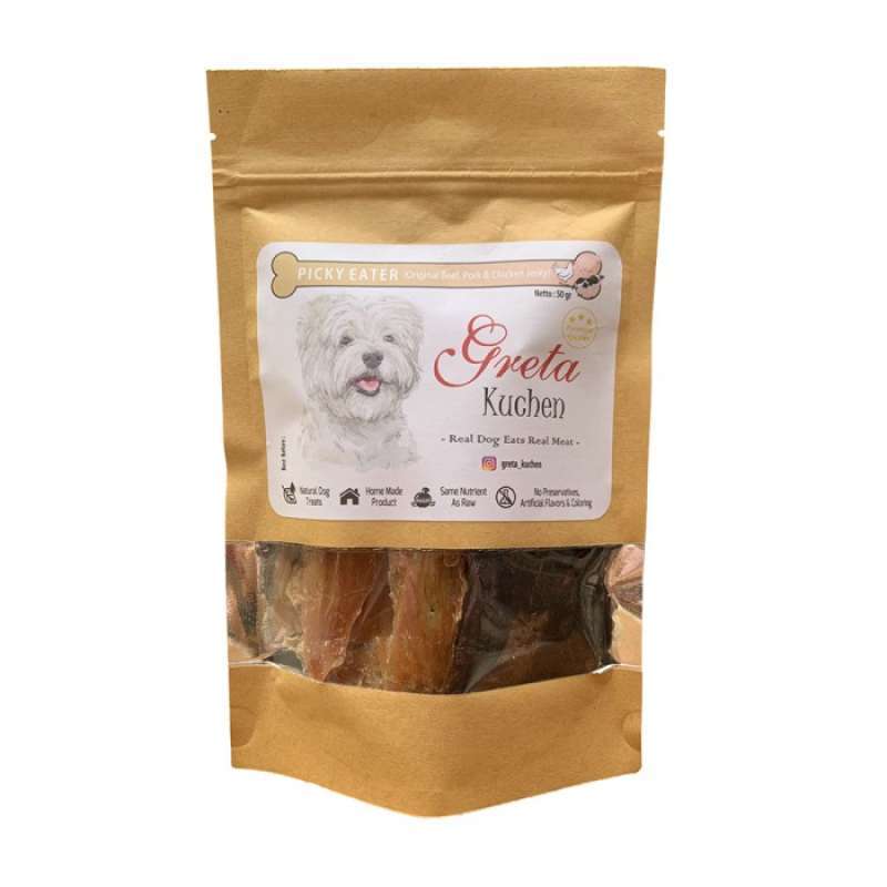 Jual Greta Kuchen Picky Eater Original Beef, Pork & Chicken Jerky Dog