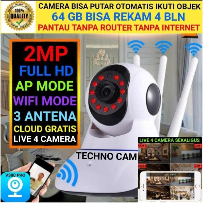 Promo Grosir V380 Ip Camera Cctv Wifi Indoor Hd 720P Ip Cam Wireless ...