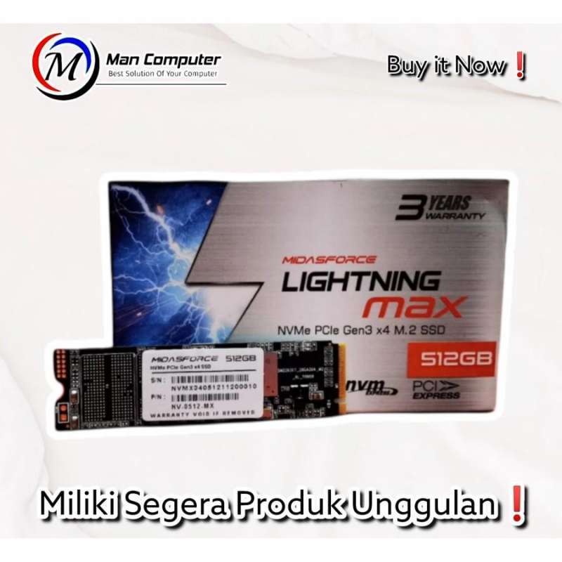 Jual Ssd M2 Nvme 512Gb Midasforce Pcie Gen 3 X 4 / M2 Nvme 512Gb di ...