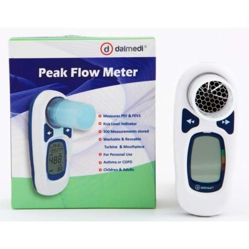 Jual Digital Peak Flow Meter Spirometer PEF FEV1 reusable mouthpiece