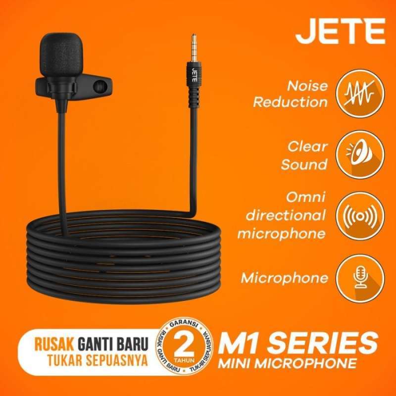 Jual Mic Clip On JETE M1 Microphone External Youtuber for HP Laptop