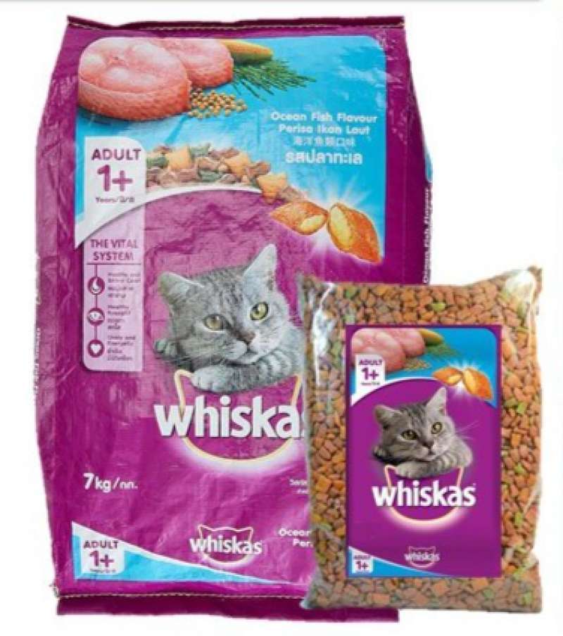 Jual Makanan Kucing WHISKAS Kering Rasa OCEAN FISH Kemasan 1.2 Kg di