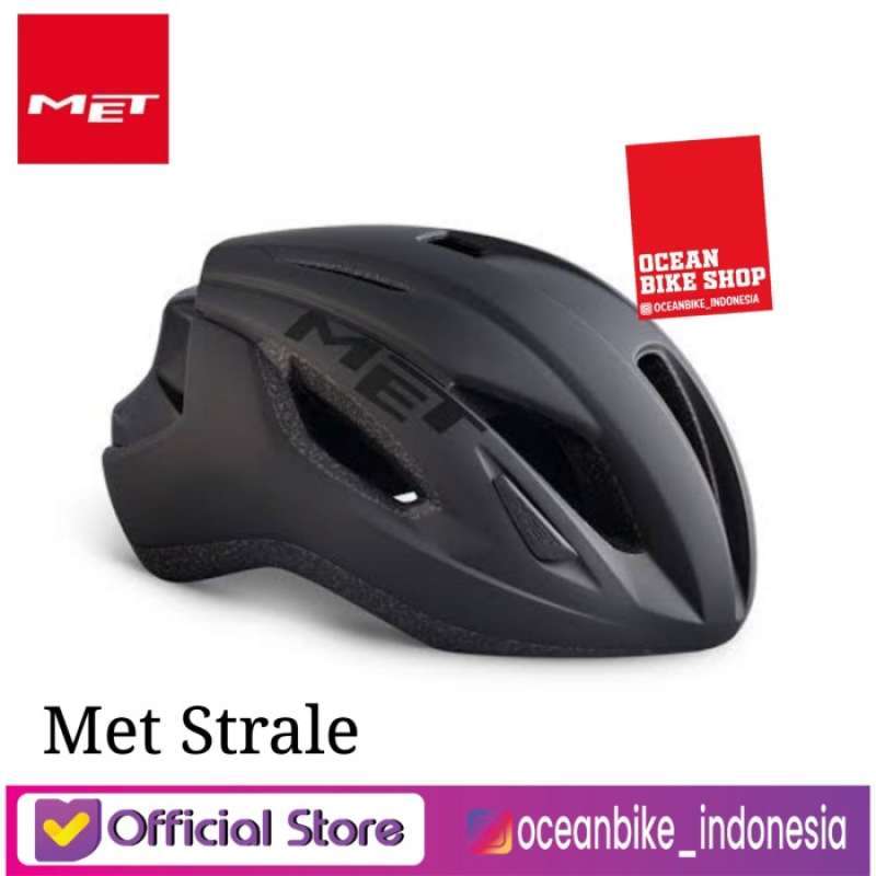 MET Strale Fahrradhelm Schwarz – Leicht, Gut Belüftet, Safe-T Duo-System, Für Zöpfe Geeignet