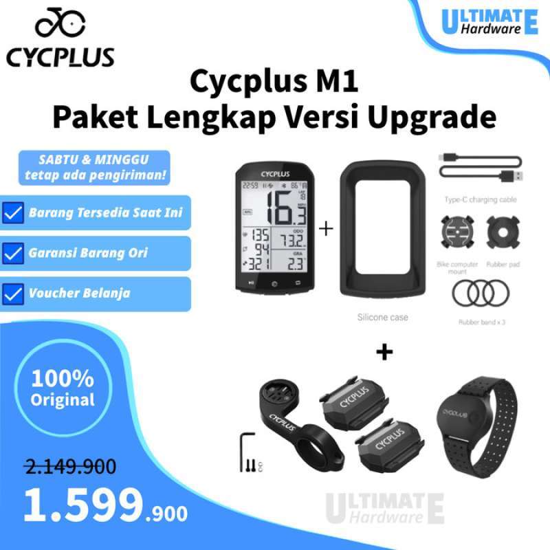 Jual CYCPLUS M1 GPS Bike Computer Speedometer Sepeda ANT+ Bluetooth ...