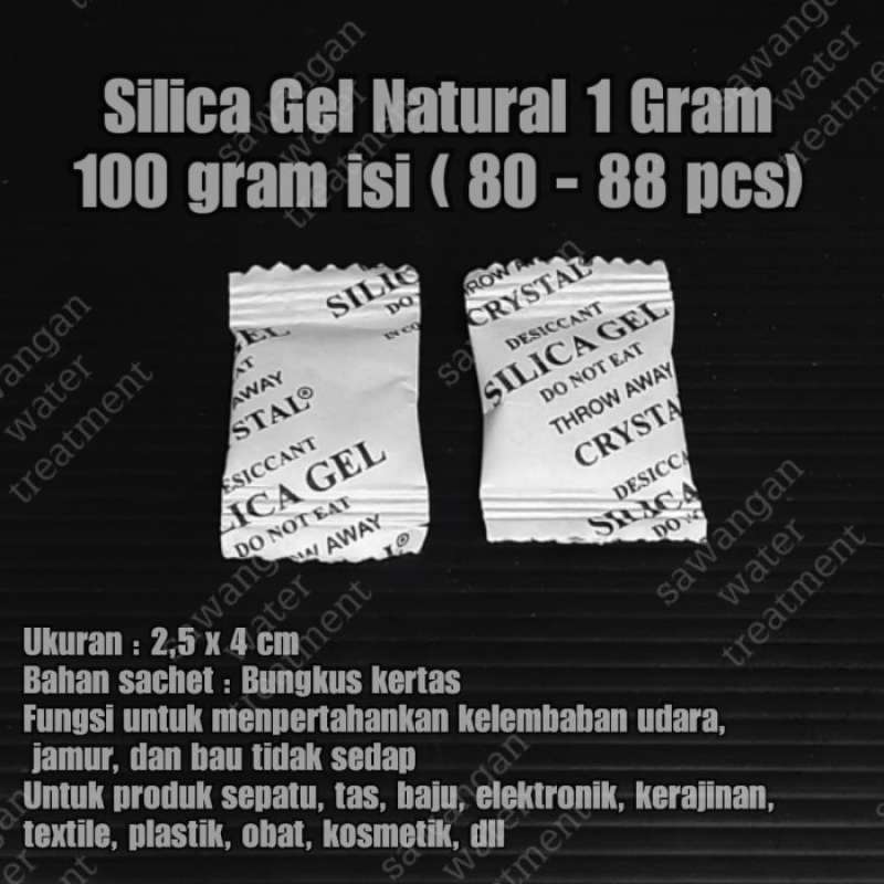 Jual SILICA GEL NATURAL 1 GRAM ISI 100 GRAM / SILICA GEL SEPATU TAS di