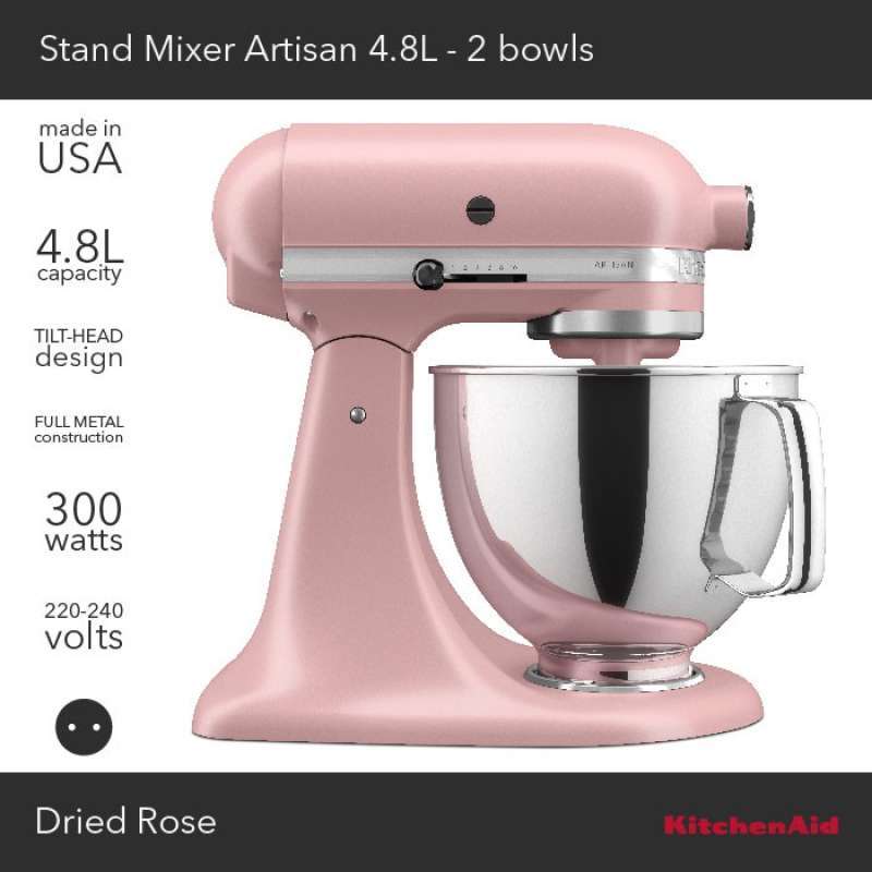 Jual KitchenAid Stand Mixer Artisan 4.8L Dried Rose 5KSM175PSEDR di