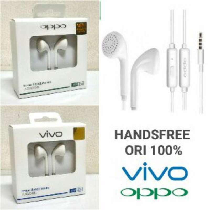 Promo Earphone Headset Oppo Vivo Original 100% Handsfree Diskon 10% di