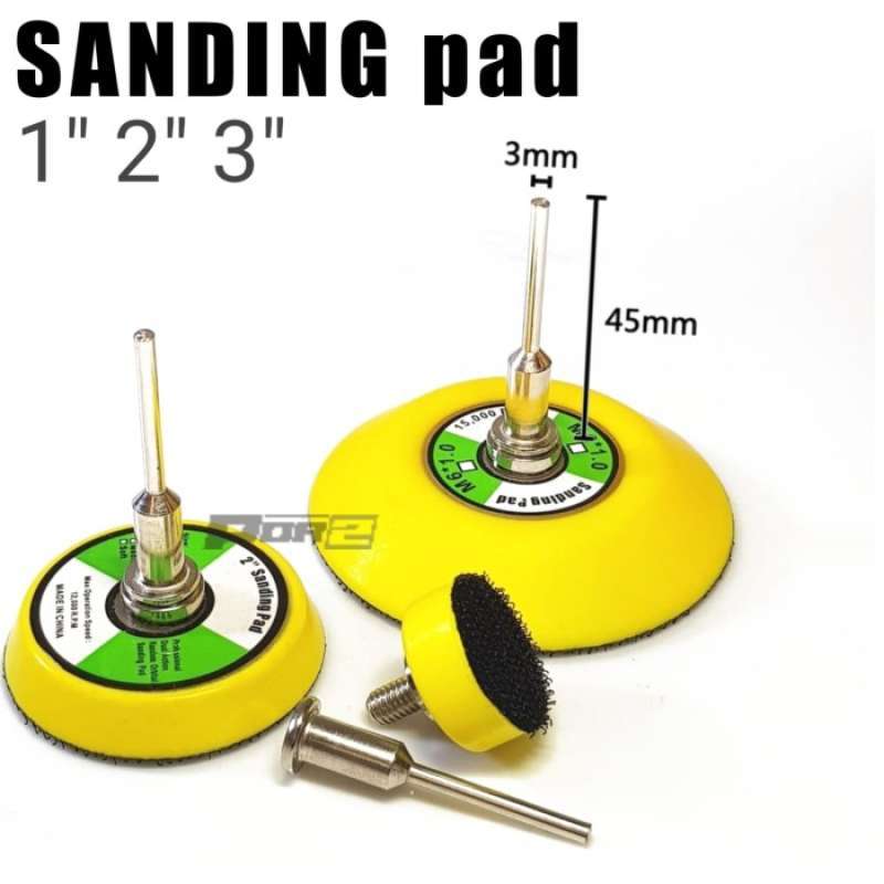 Jual Sanding Pad Mini Grinder 3mm / Tatakan Busa Poles Mini 1 , 2 , 3
