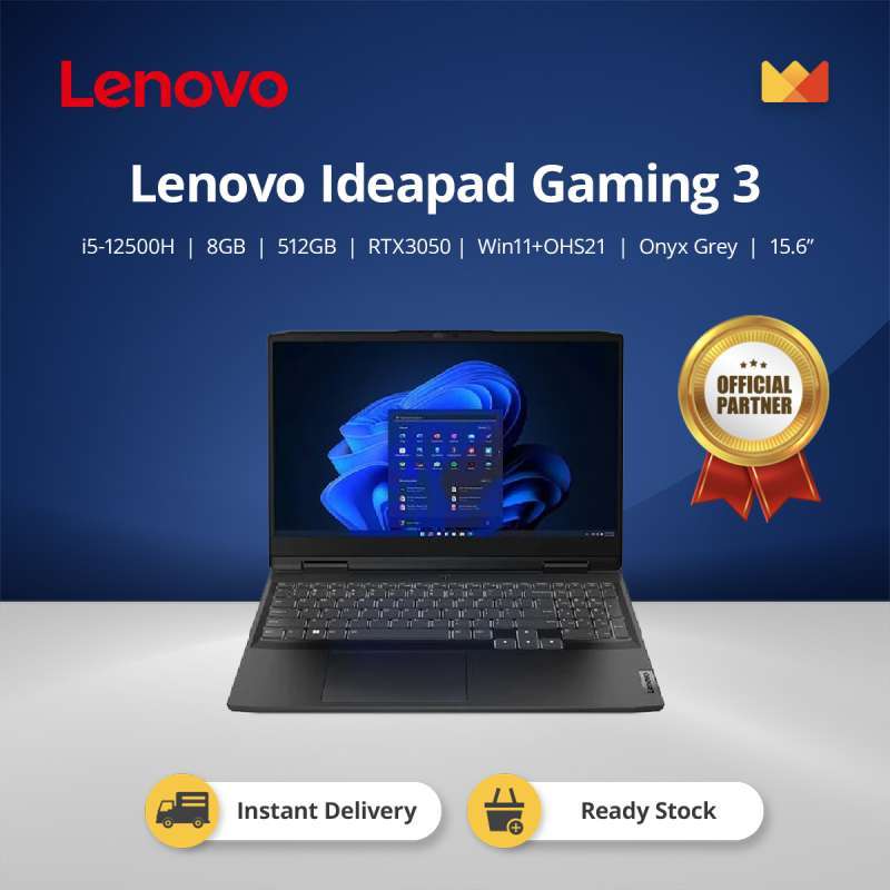 Jual LENOVO IP Gaming 3 (i5/8/512GB/RTX3050/15.6″/Win11) -Grey ...