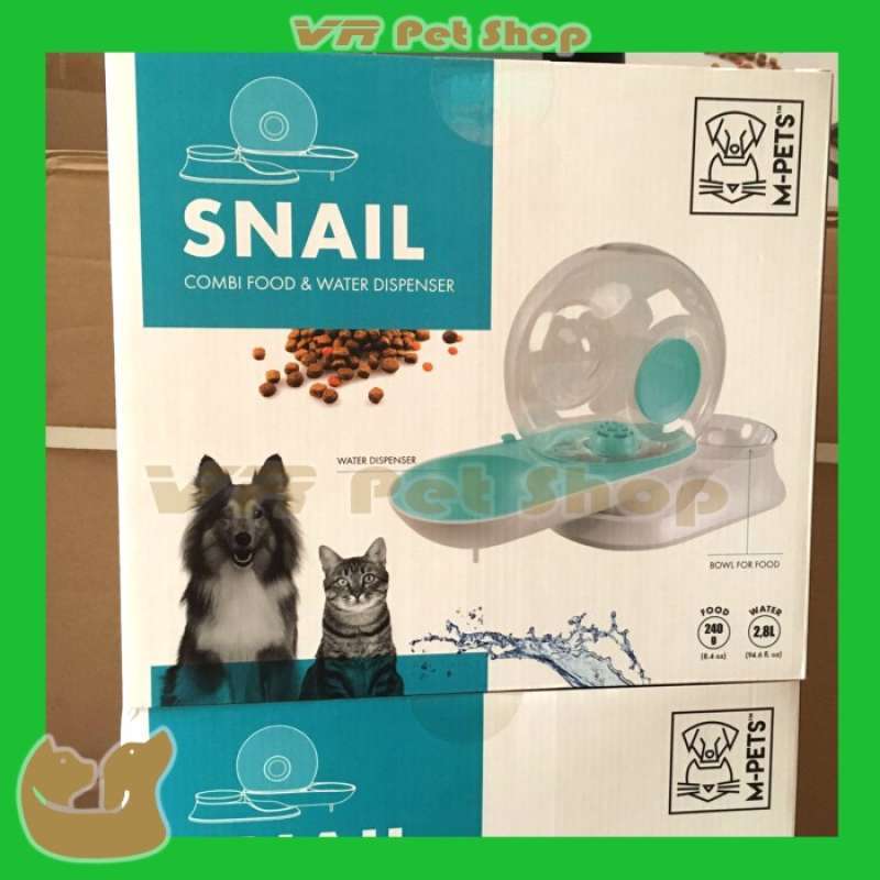 Jual MPets Snail Combi Food&Water Dispenser 2,8 L/Tempat Makan Minum