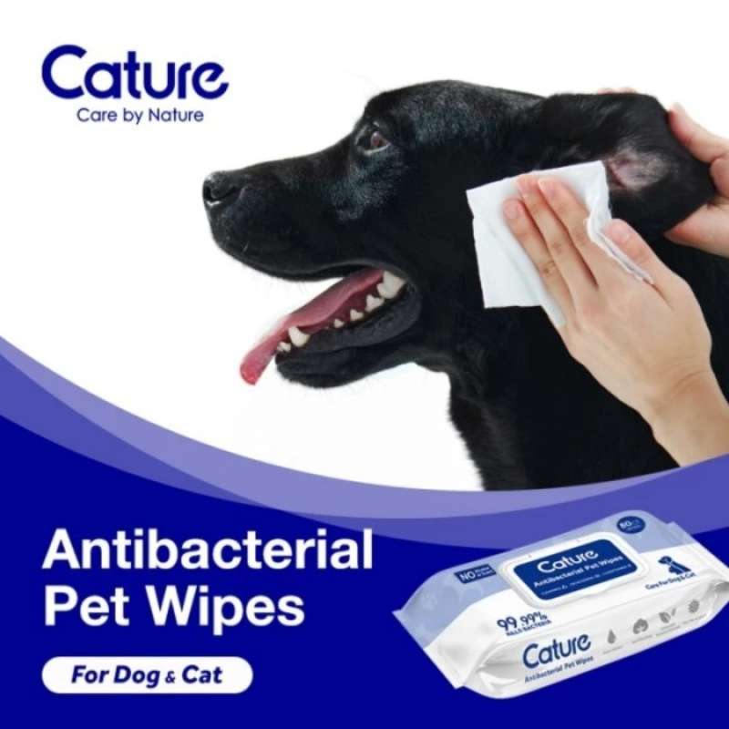 Promo cature antibacterial wet wipes (for dogs and cats) Diskon 23 di Seller Kamupet Duri