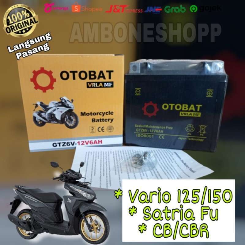 Jual AKI MOTOR SATRIA F150, PCX,CBR 150R, VARIO 125, VARIO 150 di