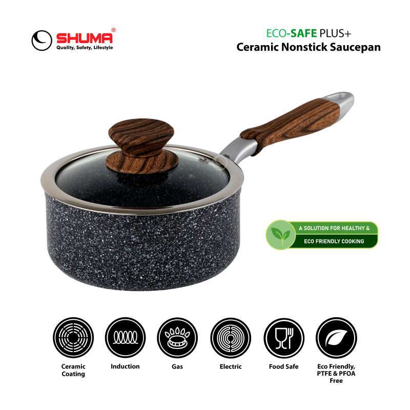 Promo SHUMA EcoSafe Plus Nonstick Ceramic Saucepan Diskon 20 di