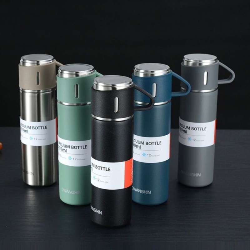 Jual Termos Vacuum Flash Set Botol Minum 500ml Cup Stainless Termos ...