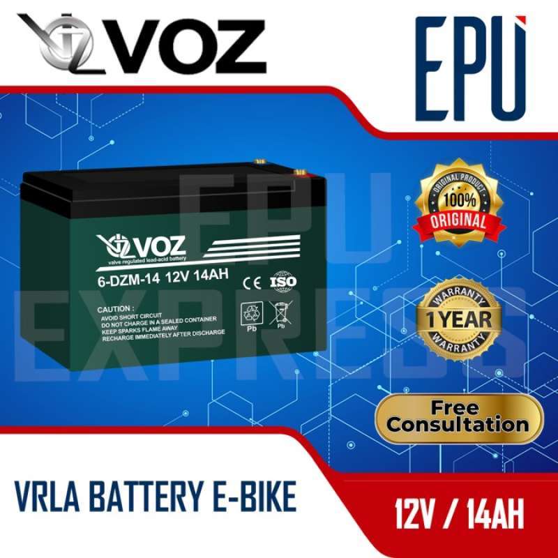 Jual Aki Selis Voz 12V 14Ah Aki Sepeda Listrik Baterai Aki Motor