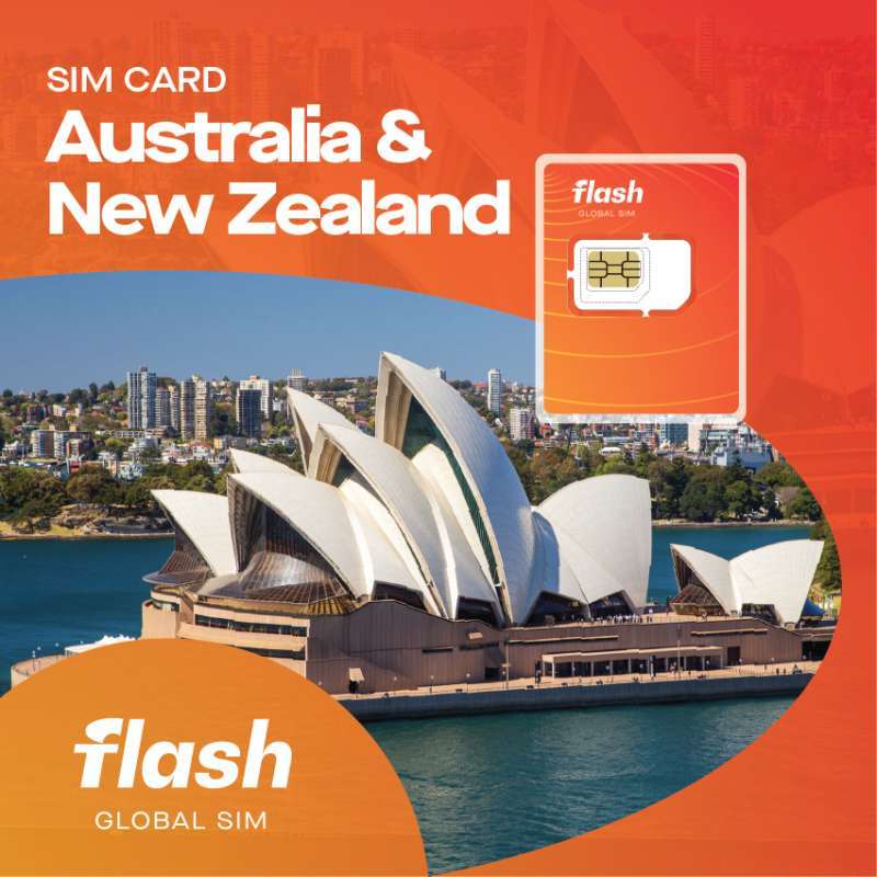 Promo Sim Card Australia & New Zealand Unlimited Data Flash Global Sim