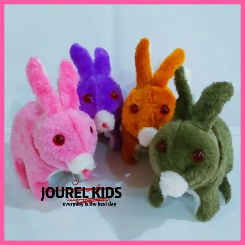 Jual mainan anak animal boneka kelinci electric robot rabbit edukasi