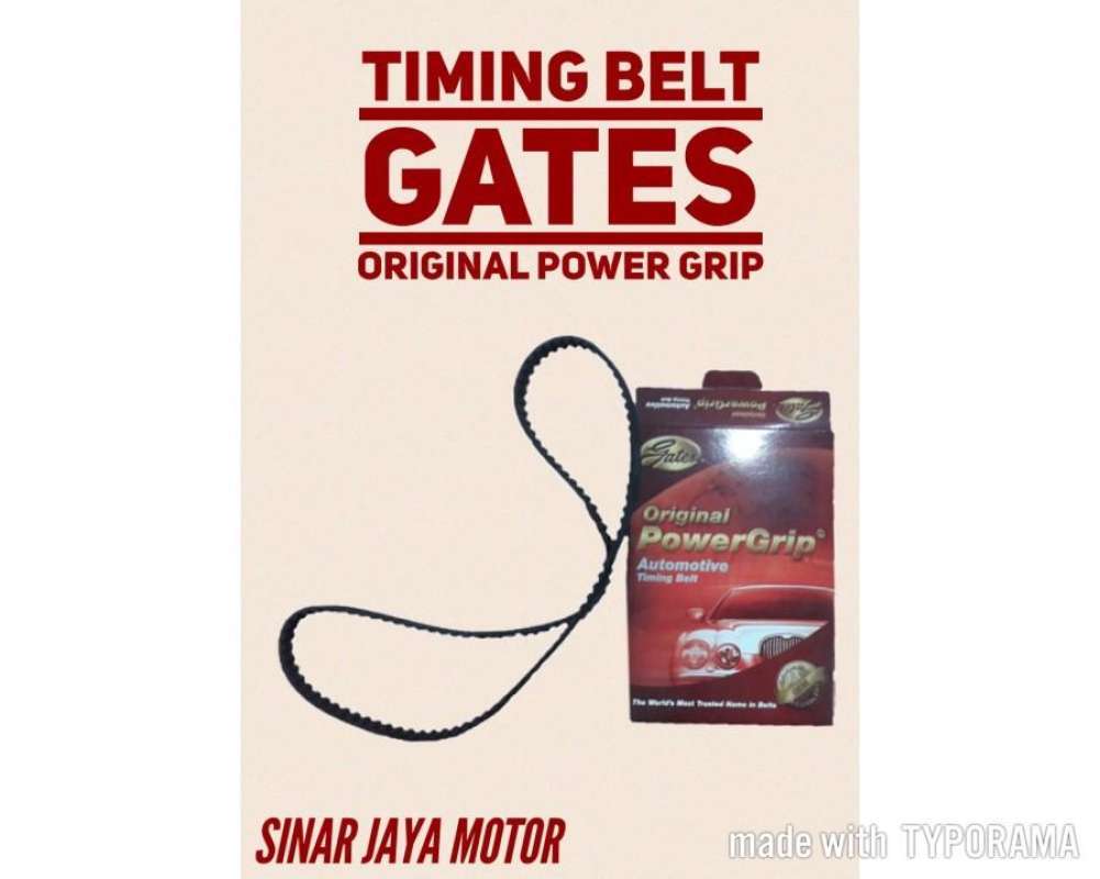 Jual Timing Belt T120SS Gates Original Power Grip HSN dus coklat di