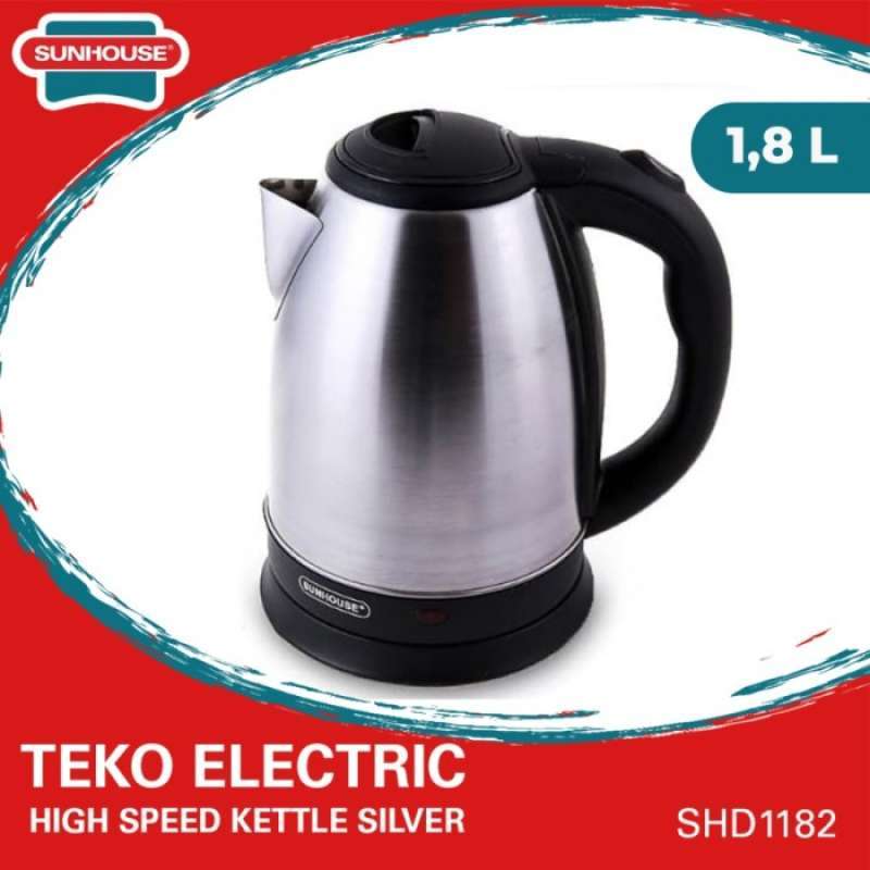 Jual Teko Listrik Low Watt Electric Kettle 1,8 Liter Sunhouse SHD1182