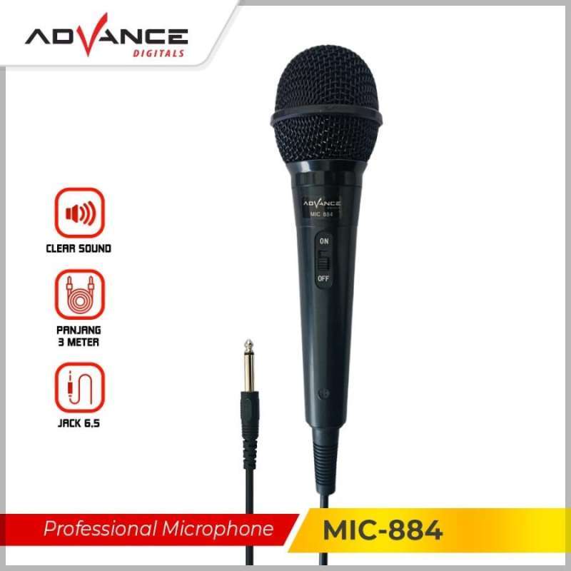 Jual Advance Mic Kabel MIC884 Karaoke 3 meter dengan Jack 6,5mm MIC 884 di Seller INPRO