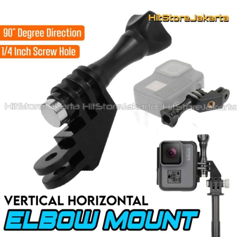 Jual Elbow Mount Gopro Vertical Horizontal 90 Degree Action Cam Adapter