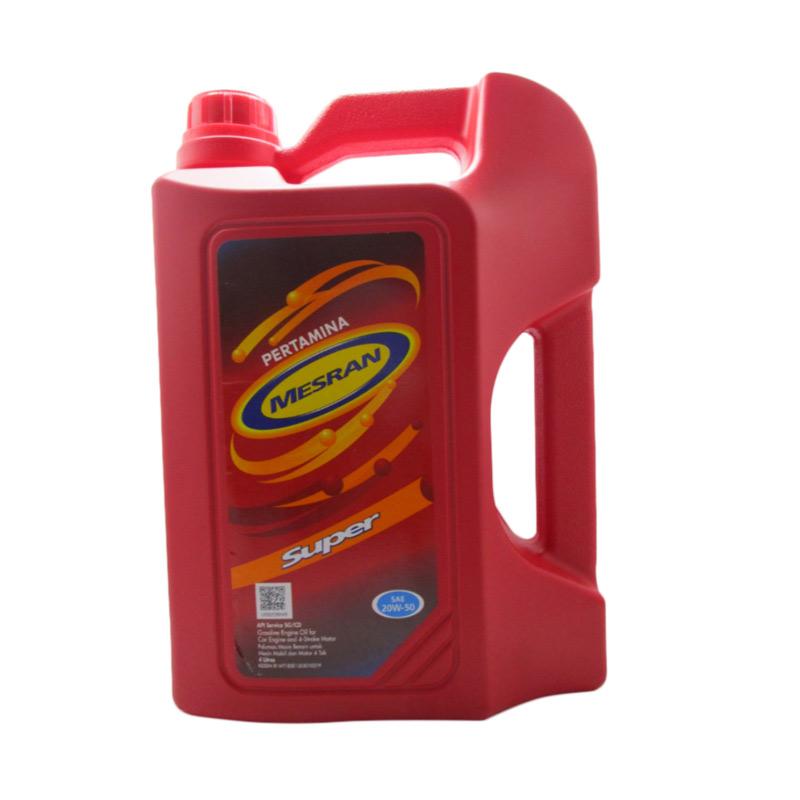 Promo Pertamina Mesran Super Sae 20w-50 Oli [galon / 4 Liter] Diskon 6% ...