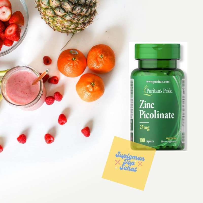 Jual Original Puritan's Pride Zinc Picolinate 25 Mg 100 Kaplet Untuk