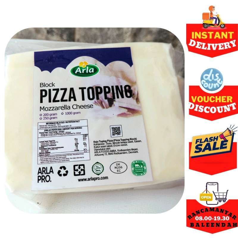 Jual Keju Melted MOZZARELLA Arla 250Gram Halal Enak Murah Cheese