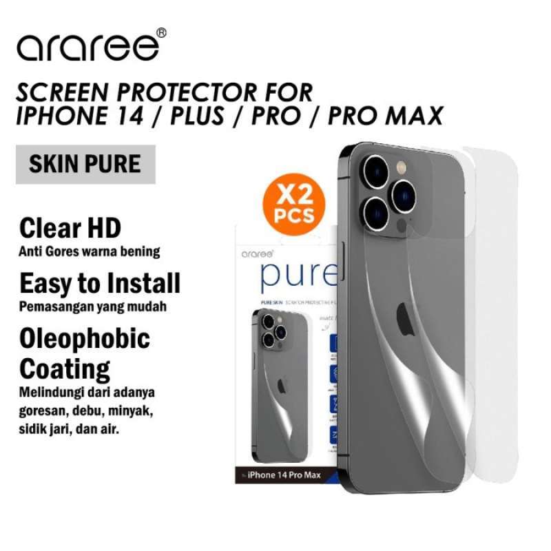 Jual Anti Gores Belakang iPhone 14 Pro Max Plus ARAREE Rear Body Bening