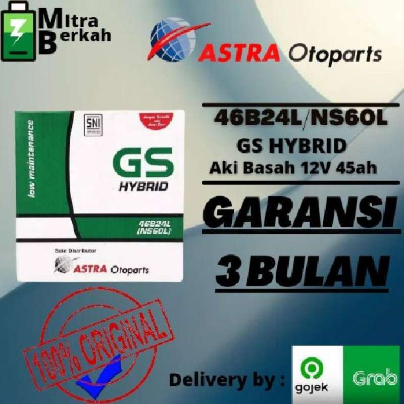 Jual AKI BASAH MOBIL TOYOTA CORONA NS60L GS ASTRA HYBRID di Seller