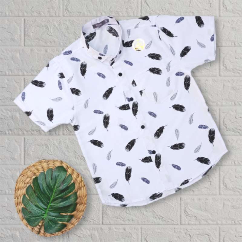kemeja anak motif kombinasi