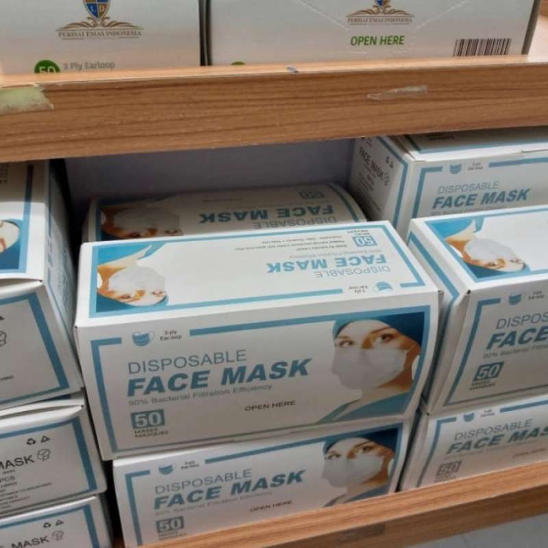 Jual Masker Medis 3ply merek Surgical Masker dan Face Mask Isi 50Pcs di