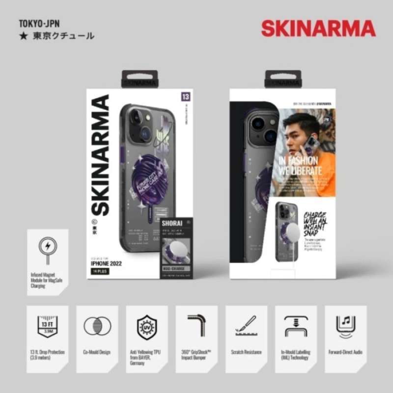 Jual Case Iphone 14 / Plus / Pro / Pro Max - SKINARMA SHORAI Magsafe