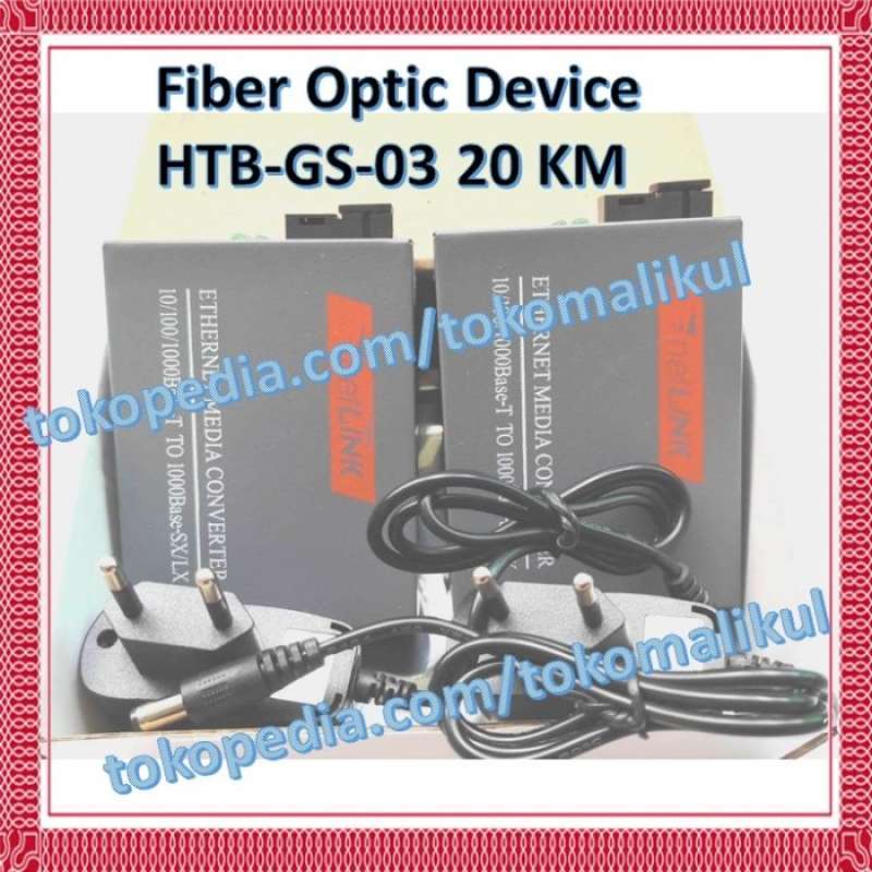 Promo Tanpa Merk htb gs 03 fiber media converter optic device netlink