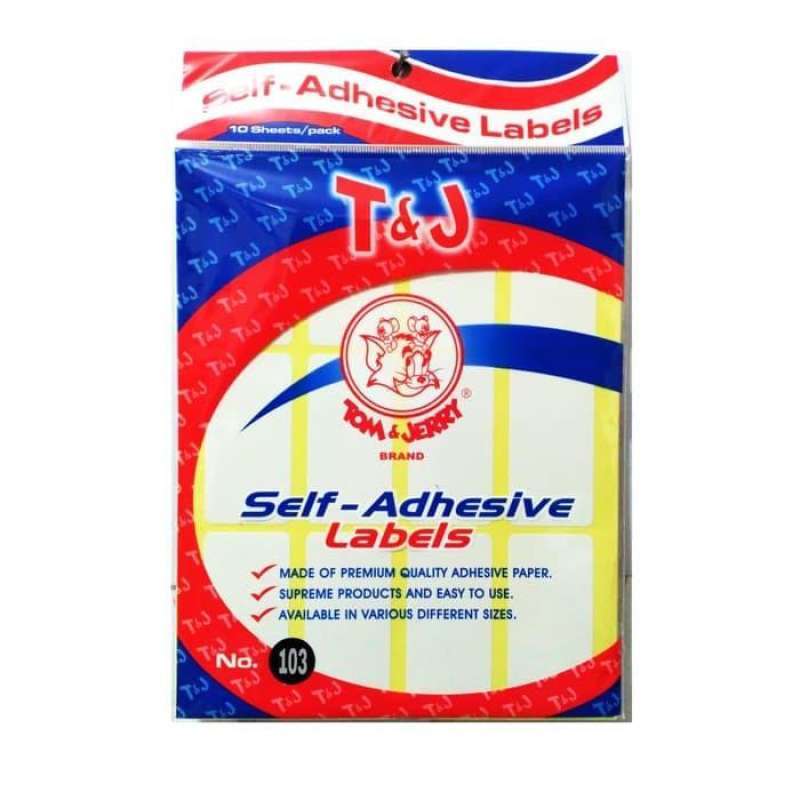Jual LABEL TOM & JERRY 121, 103, 107, 109, 108 SELF ADHESIVE LABELS