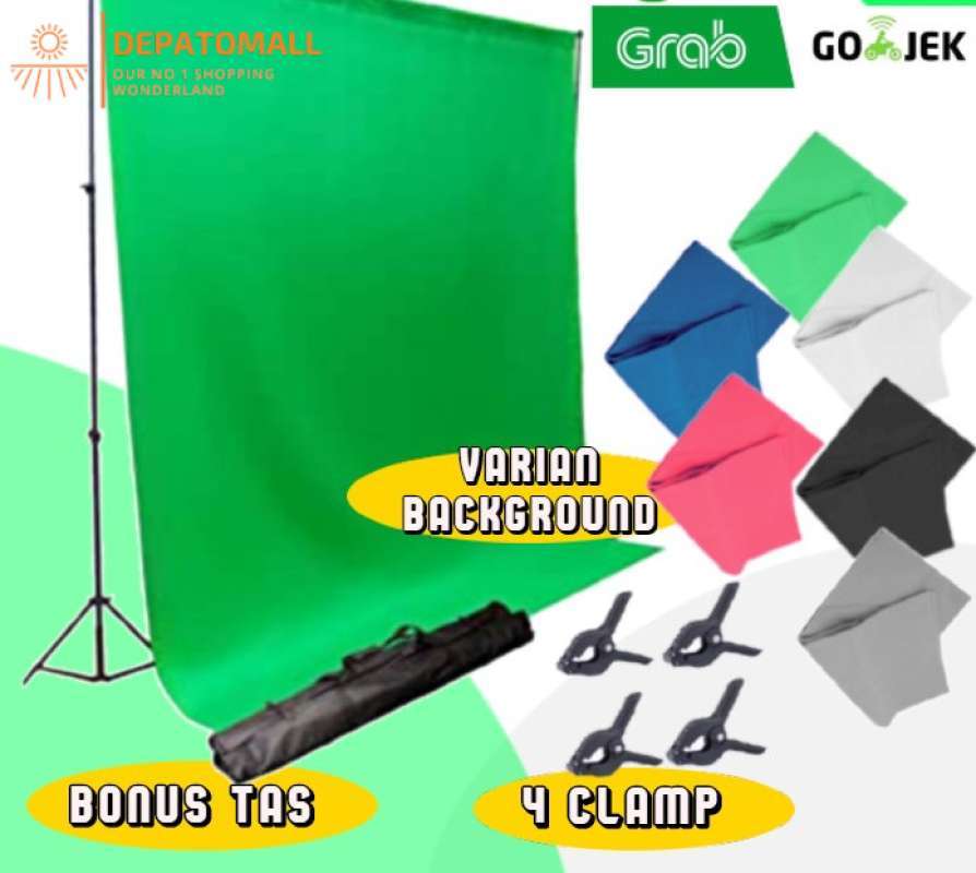 Promo Stand Background 3 Meter Bracket Green Screen Tiang Backdrop 10