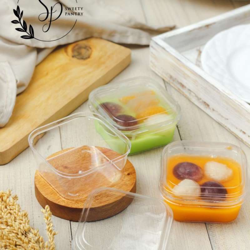 Jual cup puding / cup pudding model kotak CH7575 50pcs di Seller Maxyou ...