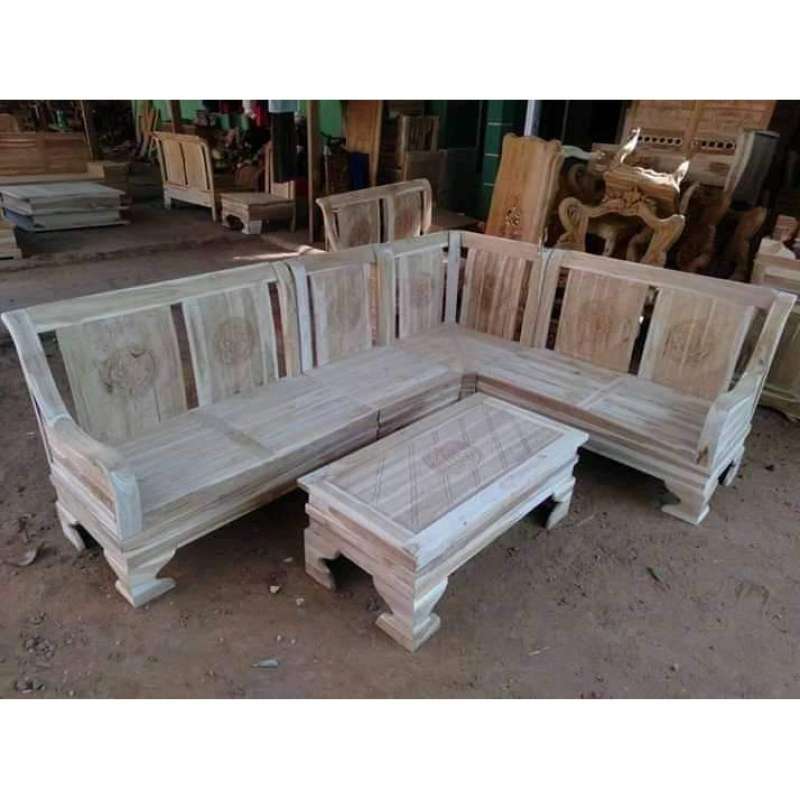 Jual Kursi Tamu Pojok Kayu Jati Minimalis/kursi Ruang Tamu Sudut Semot