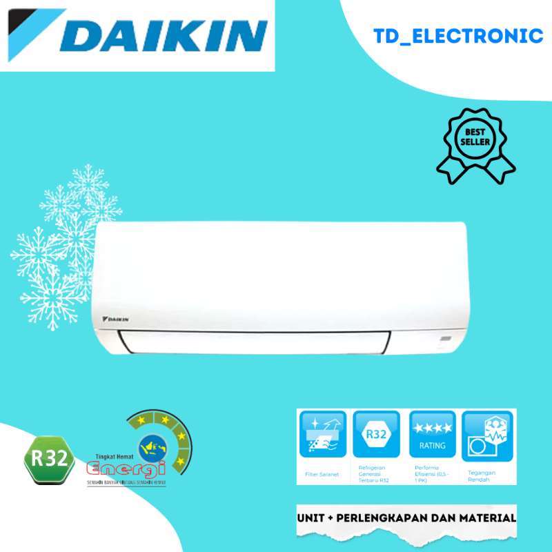 Jual Ac Daikin Flash Inverter 1 Pk Ftkq25uvm4 [unit + Material Dan