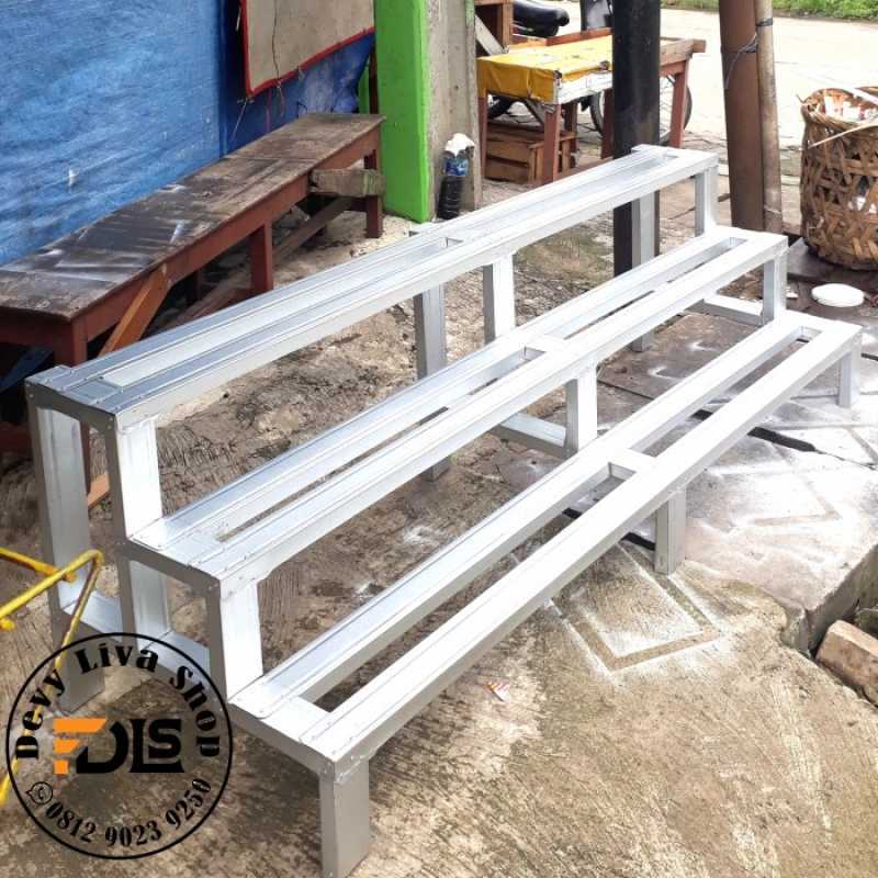 Jual Rak pot tanaman baja ringan susun 3 model anak tangga di Seller