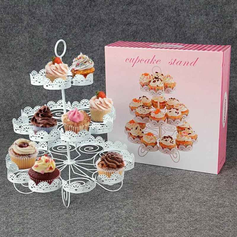 Jual cupcake 3 tier stand metal besi cup cake holder di Seller Dapuraku