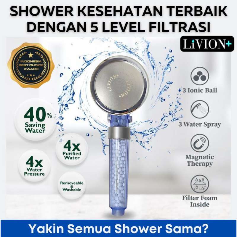 Promo SHOWER ION LIVION+ ORIGINAL / KEPALA SHOWER ION SHOWER ONLY Diskon 24 di Seller LiVION+