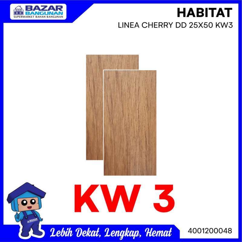 Jual Habitat Keramik Dinding / Tembok / Wall Tile Linea Cherry 25X50 Kw3 Tangerang + Ongkir
