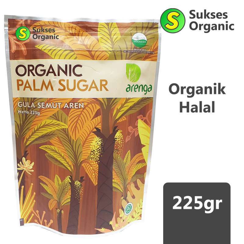 Promo Arenga Organic Palm Sugar Gula Semut Aren [225 g] Diskon 6 di Seller Sukses Organic