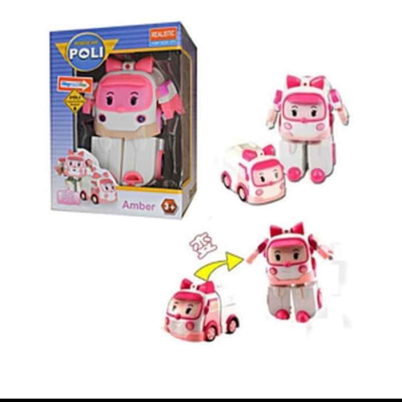 Robocar Poli – Figura Transformable Héli De 10 Cm, De Robot A Helicóptero En Un Giro, Brazos Articulados, Para Niños De 3+