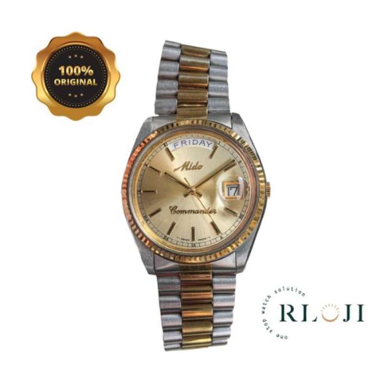 Jual Mido Commander President DayDate Serial Jam Tangan Pria Original