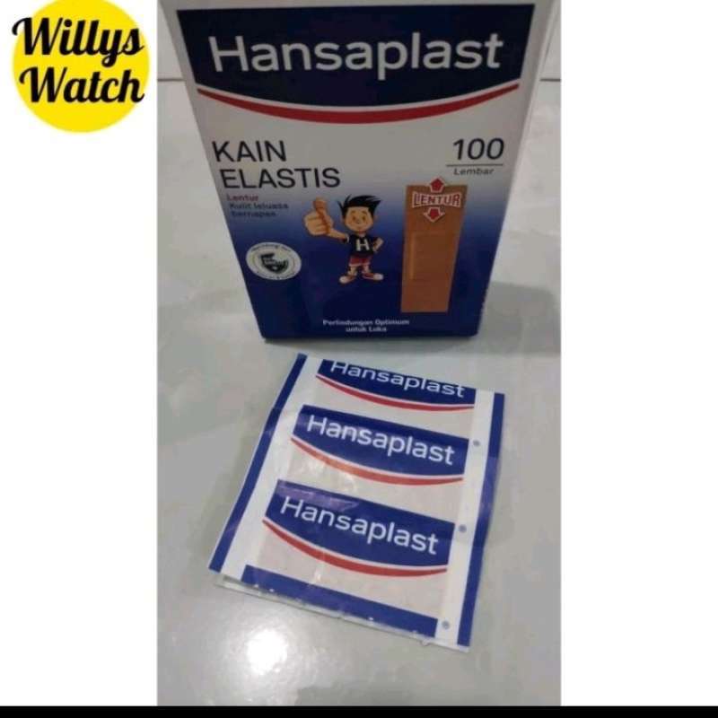 Promo PLESTER HANSAPLAST KAIN ELASTIS UNTUK LUKA PER BOX ISI 100 PCS