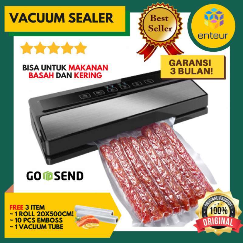 Jual RONEGYE VACUUM SEALER MAKANAN BASAH KERING VAKUM VACUM FROZEN FOOD