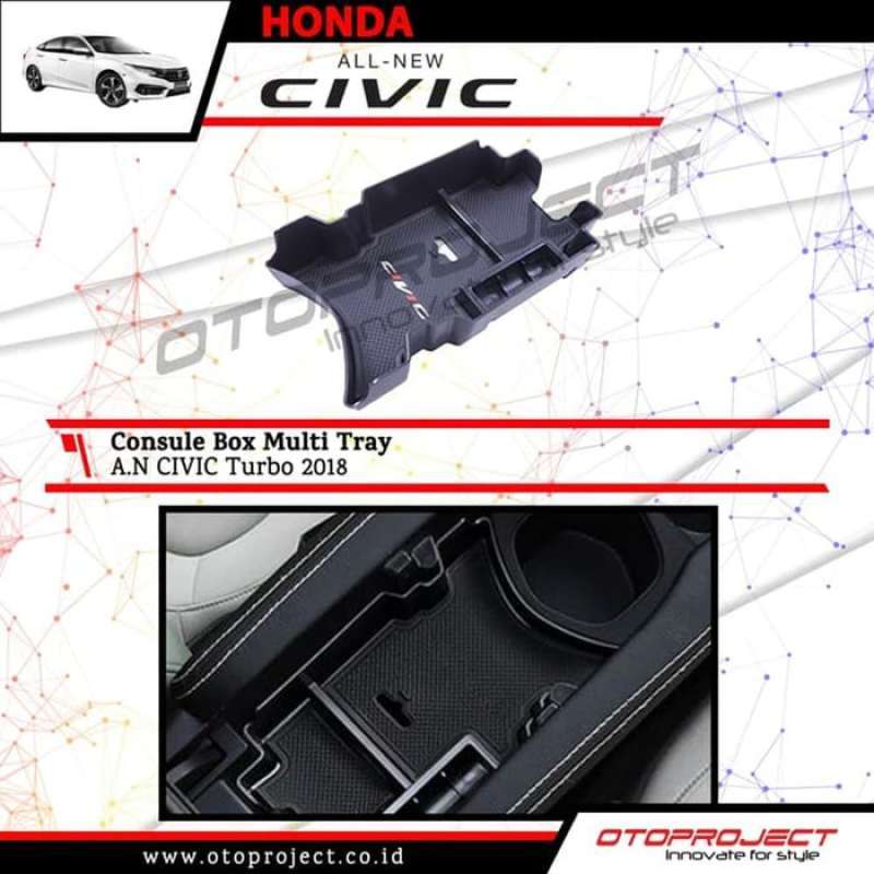 Jual Otoproject Center Console Multi Tray Mobil for Honda All New Civic
