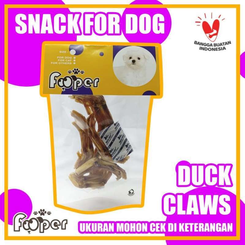 Jual Fooper Dehydrated Natural Dog Snack Duck Claws Feet Kaki Bebek Di